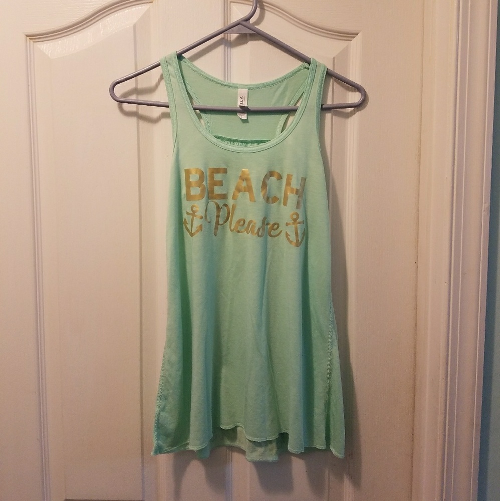 Beach Please Bridesmaid Racerback Tank Top